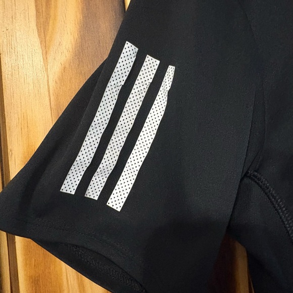 adidas Black Men’s Short-Sleeve Polo with White Logo - Picture 5 of 5